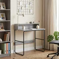 vidaXL Schreibtisch mit Stauraum Sonoma-Grau 80 x 50 x 91 cm