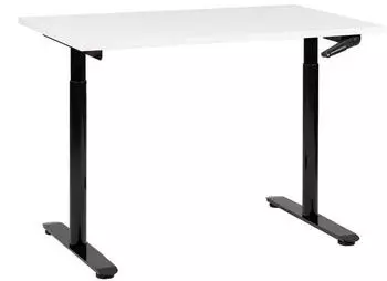 Beliani DESTINAS Schreibtisch manuell h&ouml;henverstellbar, 120x72cm, wei&szlig;/schwarz