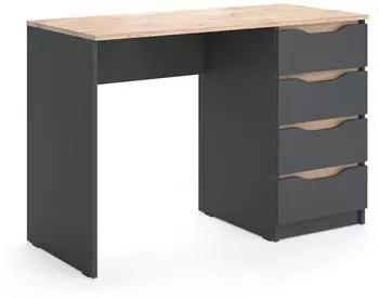 VICCO Ruben Schreibtisch 110x50cm, 4 Schubladen, Anthrazit/Artisan-Eiche (62899)