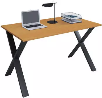 VCM Lona Schreibtisch 80x50cm, schwarz/Buche
