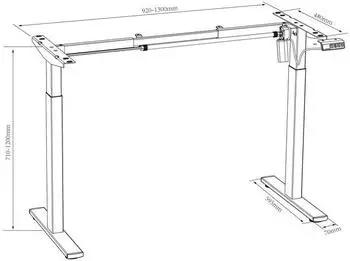 VCM Lona elektrisch h&ouml;henverstellbarer Schreibtisch 110x80cm, wei&szlig;/Sonoma-Eiche