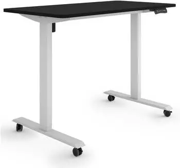 eSmart Germany ETX-121GB elektrisch h&ouml;henverstellbarer Schreibtisch auf Rollen, 120x60cm (175542779)