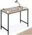 TecTake Schreibtisch Jenkins Holz & Stahl, Eiche Sonoma, 80cm
