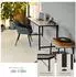 TecTake Schreibtisch Jenkins Holz & Stahl, Eiche Sonoma, 80cm
