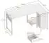 LuxusKollektion Eckschreibtisch L-Form 120×70cm, 4 Schubladen, umkehrbar, weiß