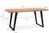 Wohnling Schreibtisch Akazie Massivholz Baumkante, U-Beine schwarz 120x60x76cm (WL7.276)