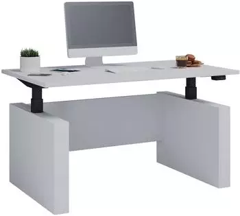 VCM Salia elektrisch h&ouml;henverstellbarer Schreibtisch 140x80cm, wei&szlig;