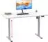 VCM E-Lona höhenverstellbarer Schreibtisch 140x80cm, weiß/silber