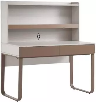Beautysofa BOREO B02 Schreibtisch mit Regalaufsatz, 2 Schubladen, 120cm, Kaschmir/Hellbraun (800001979291)