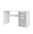 Vladon Logan Schreibtisch 2 Schubladen, 1 Tür, Beton Oxid Optik, 129x76x60cm