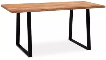 Wohnling Schreibtisch Akazie Massivholz Baumkante 140x80cm (WL7.262)