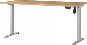 Germania Boras Schreibtisch elektrisch h&ouml;henverstellbar 160cm, silber (8024-638)