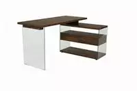 Jahnke Eckschreibtisch "LUX C 15 E" Eckschreibtisch,Glas,wechselseitig montierbar,2