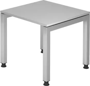 Hammerbacher Ergonomic Plus J-Serie VJS08/5/S Schreibtisch 80x80cm grau/silber