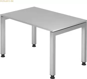 Hammerbacher Ergonomic Plus J-Serie VJS12/5/S Schreibtisch 120x80cm grau/silber