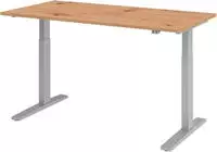 Hammerbacher-Sitz-Steh-Schreibtisch el.160x80cm Asteiche-VXMKA16/R/S