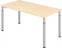 Hammerbacher Schreibtisch 160x80cm Ahorn/Silber