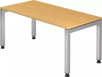 Hammerbacher Ergonomic Plus J-Serie VJS16/6/S Schreibtisch 160x80cm Buche/silber