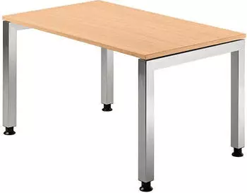 Hammerbacher Ergonomic Plus J-Serie VJS12/6/S Schreibtisch 120x80cm Buche/silber