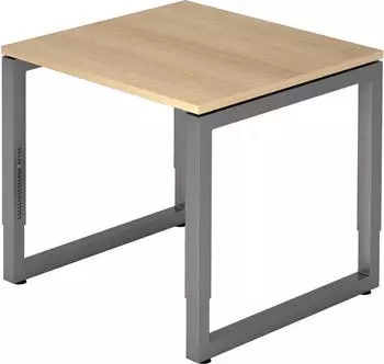 Hammerbacher Ergonomic Plus R-Serie RS08/E/G Schreibtisch 80x80cm Eiche/graphit