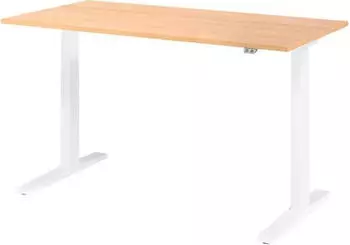 Hammerbacher Ergonomic Aktiv XMKA16 elektrisch h&ouml;henverstellbarer Sitz-Steh-Schreibtisch 160x80cm Eiche/wei&szlig; (XMKA16/E/W)