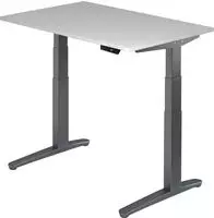 Sitz-Steh-Schreibtisch elektrisch 120x80cm Grau/Graphit