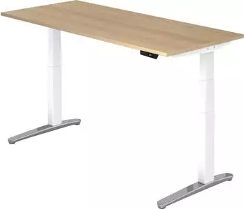 Hammerbacher Ergonomic Aktiv XBHM19 elektrisch h&ouml;henverstellbarer Sitz-Steh-Schreibtisch