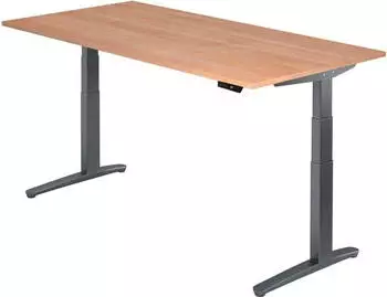 Hammerbacher Ergonomic Aktiv XBHM12 elektrisch h&ouml;henverstellbarer Sitz-Steh-Schreibtisch