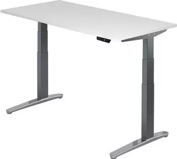 Hammerbacher Ergonomic Aktiv XBHM16 elektrisch h&ouml;henverstellbarer Sitz-Steh-Schreibtisch