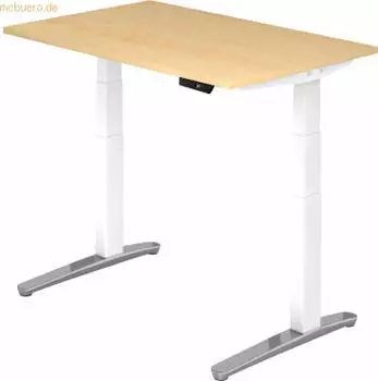 HJH Office XBHM 12 WC elektrisch höhenverstellbarer Sitz-Steh-Schreibtisch 120x80cm Ahorn/weiß
