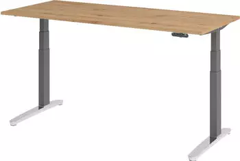Hammerbacher Ergonomic Aktiv XBHM19 elektrisch h&ouml;henverstellbarer Sitz-Steh-Schreibtisch