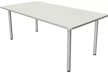Kerkmann Prime Schreibtisch 200x100cm wei&szlig;/silber (11040910)