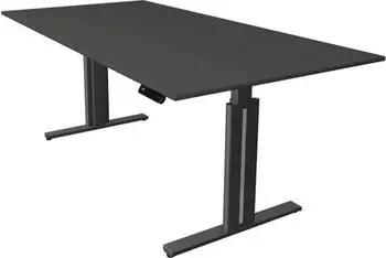Kerkmann Move 3 elektrisch h&ouml;henverstellbarer Sitz-Steh-Schreibtisch 200x100cm anthrazit/anthrazit (10324413)
