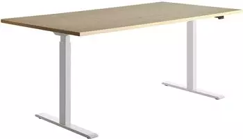 Topstar Office E-Table elektrisch h&ouml;henverstellbarer Sitz-Steh-Schreibtisch 180x80cm Ahorn/wei&szlig; (TTS18080WA)