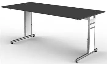 Kerkmann Form 4 Schreibtisch 180x80cm anthrazit/silber (11411713)