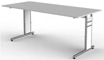 Kerkmann Form 4 Schreibtisch 180x80cm lichtgrau/silber (11410711)