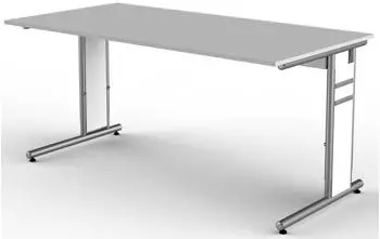 Kerkmann Form 4 Schreibtisch 160x80cm lichtgrau/silber (11410611)