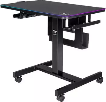 Thermaltake Cycledesk 100 elektrisch h&ouml;henverstellbarer Sitz-Steh-Schreibtisch 80x50cm schwarz/schwarz (GGD-CDW-BKEIRW-01)