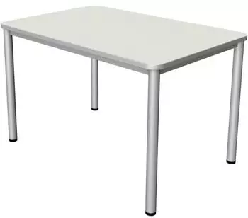 Kerkmann Prime Schreibtisch 120x80cm wei&szlig;/silber (11040410)