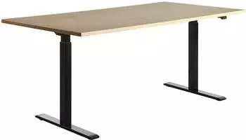 Topstar Office E-Table elektrisch h&ouml;henverstellbarer Sitz-Steh-Schreibtisch 180x80cm Ahorn/schwarz (TTS18080SA)