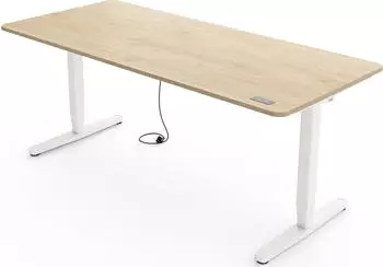 Yaasa Desk Pro elektrisch h&ouml;henverstellbarer Sitz-Steh-Schreibtisch 180x80cm Eiche/wei&szlig; (01.02449.01)