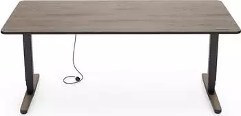 Yaasa Desk Pro elektrisch h&ouml;henverstellbarer Sitz-Steh-Schreibtisch 180x80cm Eiche dunkel/schwarz (01.02351.01)