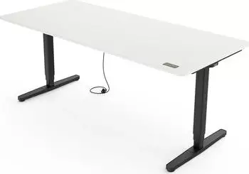 Yaasa Desk Pro elektrisch h&ouml;henverstellbarer Sitz-Steh-Schreibtisch 180x80cm wei&szlig;/schwarz (01.02063.01)