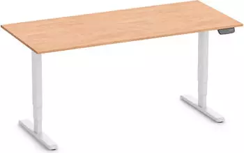Ergolutions Primus elektrisch h&ouml;henverstellbarer Sitz-Steh-Schreibtisch 180x80cm Buche/wei&szlig;