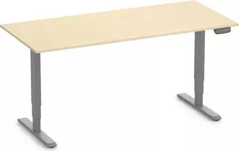 Ergolutions Primus elektrisch h&ouml;henverstellbarer Sitz-Steh-Schreibtisch 180x80cm Birke/grau