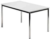 Hammerbacher Besprechungstisch Rundfu&szlig; 120x80 Buche/Chrom