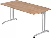 Hammerbacher Schreibtisch VBS16/N 160x80cm nussbaum - Braun