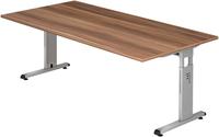 Hammerbacher-Schreibtisch C-Fu&szlig; 200x100cm Ahorn/Silber-VOS2E/3/S