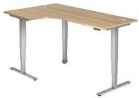 Hammerbacher-Sitz-Steh-Winkeltisch el.200x120cm 90&deg;Eiche-VXDSM82/E/S