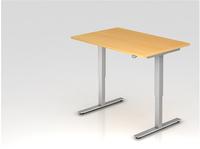 Hammerbacher-Sitz-Steh-Schreibtisch el.120x80cm Buche-VXMST12/6/S